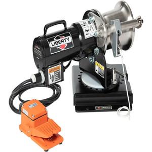 THERN 3CP1S-AFS Capstan Winch With Foot Switch, Rope Lock, Swivel Mount, Up To 1000 Lbs. | CY3KNQ