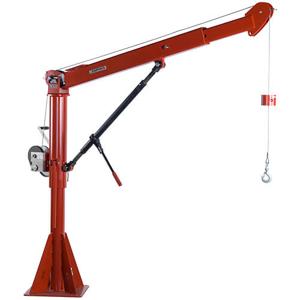 THERN 5FT20 Stationary Davit Crane With Ratchet Jack, Up To 2000 Lbs., Red Enamel | CY3LDT