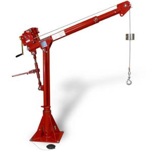 THERN 5PT10G-M1 Portable Davit Crane With Spur Gear Hand Winch, Up To 1200 Lbs., Galvanized | CY3LBM