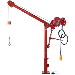 THERN 5PT5-M2 Portable Davit Crane, Up To 650 Lbs., Powder Coat Crane | CY3LAY