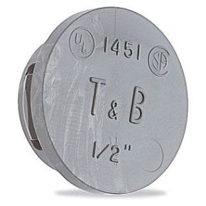 THOMAS & BETTS 1441 Knockout Plug, Thermoplastic, 1-1/4 Inch Size | BK8UWY