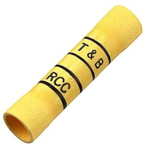 THOMAS & BETTS 3662 Butt Splice, 12-10 Awg, Insulated, Yellow | BK8WTR