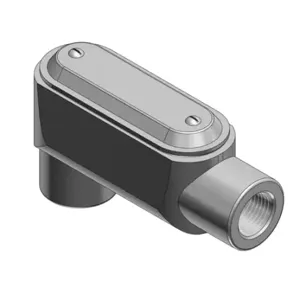 THOMAS & BETTS LB37CG-TB Conduit Outlet Body, Iron, Zinc Plated with Powder Coated, 1 Inch Size, LB Body | BK9KDX 2LUV3