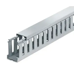 THOMAS & BETTS TYD3X3WPG6 Wiring Duct, Gray, 6 ft. Length, 3.25 Inch W, 0.30 Inch Slot Width | CD2MAM 53UH88