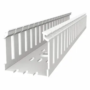 THOMAS & BETTS TYD2X4WPW6 Wiring Duct, 3.5 Inch Slot Height, 0.3 Inch Slot Width, PVC, 72 Inch Length, White | CJ3VJF 53UJ04