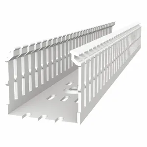 THOMAS & BETTS TYD1X4NPW6 Wiring Duct, 3.5 Inch Slot Height, 0.2 Inch Slot Width, PVC, 72 Inch Length, White | CJ3VJJ 53UJ25