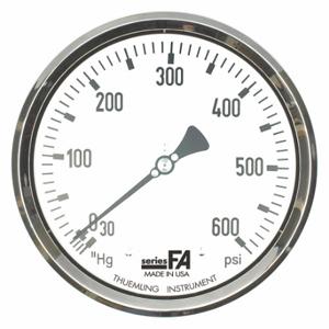 THUEMLING FA-LFP-610-CG Manometer für Schalttafelmontage, Brandmeldetafeln, U-Klemme, 0 bis 600 Psi, 6-Zoll-Zifferblatt | CU6NCT 52VR74