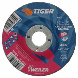 TIGER 57101 Combo Wheel, Aluminum Oxide | CU6NDD 43YR15