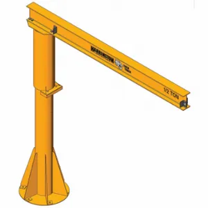 TIGER TRACK 350F-500-10-8 Light Duty Foundationless Jib Crane, 500 lb Capacity, 10 ft Reach, 360 Deg. Swivel Angle | CU6NEP 783XE0