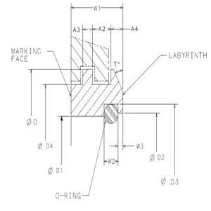 TIMKEN LO615 Labyrinthdichtung, 109 mm Durchmesser, Stahl | BG2BKN