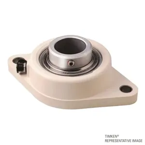 TIMKEN YCJT 30 PT SGT Two Bolt Flanged Mounted Bearing Setscrew Locking, 30 mm Size, 2530 lbf Load Rating | BF3TBH