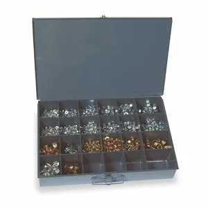 TITAN FASTENERS WWG20FLGLNGR Hex Locknut Assortment, Flange, 1255 Pieces | AD7LDN 4FAC8