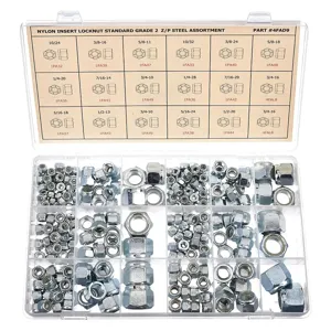 TITAN FASTENERS WWG16BRCSMGR Hex Locknut Assortment, 16 Sizes, Zinc, 319 Pieces | AD7LDR 4FAE4