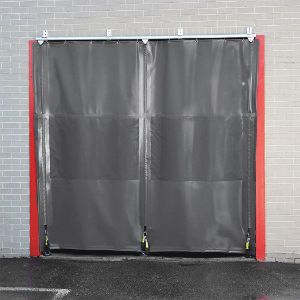 TMI 999-10226 Outdoor Curtain, 12 Feet W x 12 Feet H, Gray, Manual Slide, Universal Mount | CD3XNM 483L95