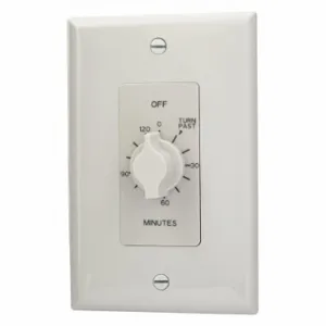 TORK A502HW Spring-Wound Timer, 0 To 2 Hr, White, 20 A Max. Amps, 125Vac, 1 Gangs | CU6UND 52ZC34