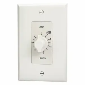 TORK A506HW Spring-Wound Timer, 0 To 6 Hr, White, 20 A Max. Amps, 125Vac, 1 Gangs | CU6UNJ 52ZC35