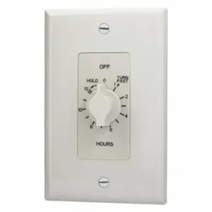 TORK A512HHW Spring-Wound Timer, 0 To 12 Hr, White, Hold Feature, 20 A Max. Amps, 125Vac, 1 Gangs | CU6UNT 52ZC42