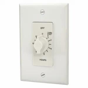 TORK A512HW Spring-Wound Timer, 0 To 12 Hr, White, 20 A Max. Amps, 125Vac, 1 Gangs | CU6UMY 52ZC36