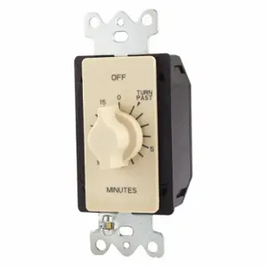 TORK A515M Spring-Wound Timer, 0 To 15 Min, Ivory, 20 A Max. Amps, 125Vac, 1 Gangs | CU6UMZ 52ZC21