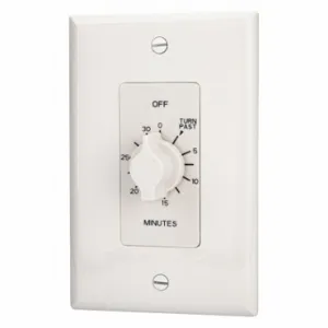 TORK A530MW Spring-Wound Timer, 0 To 30 Min, White, 20 A Max. Amps, 125Vac, 1 Gangs | CU6UNG 52ZC32