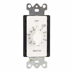 TORK A560MW Spring-Wound Timer, 0 To 60 Min, White, 20 A Max. Amps, 125Vac, 1 Gangs | CU6UNP 52ZC33