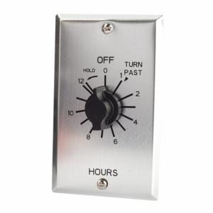 TORK C512HH Spring-Wound Timer, 0 To 12 Hr, Silver, Hold Feature, 20 A Max. Amps, 125Vac, 1 Gangs | CU6UMX 52ZC19