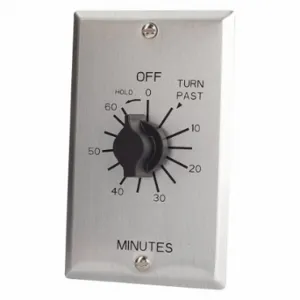 TORK C560MH Spring-Wound Timer, 0 To 60 Min, Silver, Hold Feature, 20 A Max. Amps, 125Vac, 1 Gangs | CU6UNN 52ZC18