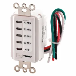 TORK D1060MW Wall Switch Timer, 10 Min Min. Time Setting, 60 Min Max. Time Setting | CU6UPG 105H26