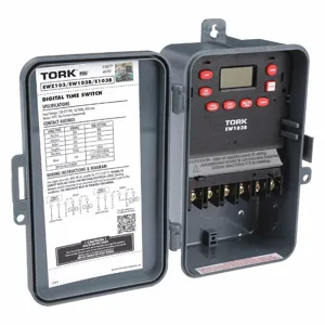 TORK EW103B Electronic Timer, 1 Channels, 120 To 277VAC, Dpst, 30 A, 7 Day | CU6ULM 4JNE8