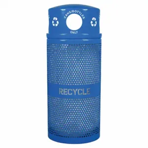 TOUGH GUY 13P560 Recycling Container 34 Gallon Blue | AA6AZR