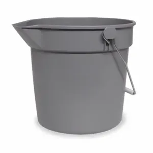 TOUGH GUY 1ELJ8 Pail 10 Quart Gray Plastic | AA9PYV