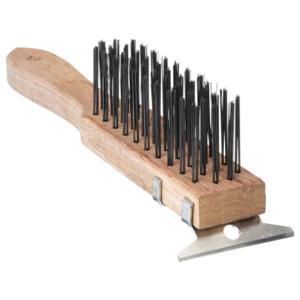 TOUGH GUY 1VAG8 Scratch Brush W Scrapper Rows 4 x 11 Carbon Steel | AB3RWJ