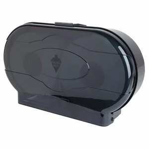 TOUGH GUY 22LC65 Toilet Paper Dispenser, Jumbo Core, Horizontal Double Roll, Plastic, Smoke | CJ3QMM