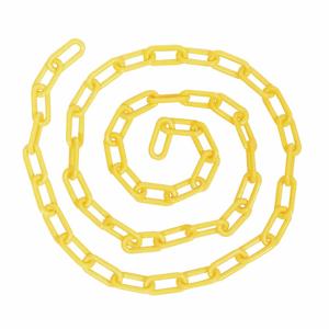 TOUGH GUY 2LEB3 Plastic Chain, Visual Warning, 240 Inch Length, Yellow, Polypropylene | CJ3AJA