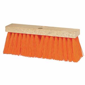 TOUGH GUY 2PYV7 Push Broom Orange Polypropylene Street Sweep | AC3ARC