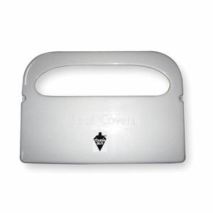 TOUGH GUY 2VEX8 Toilet Seat Cover Dispenser, 1/2 Fold, 500 Seat Covers, White, Plastic | CJ3QPQ