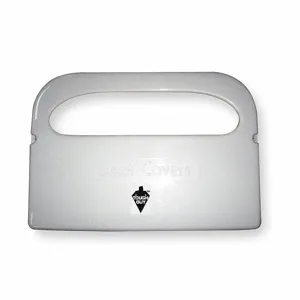 TOUGH GUY 2VEX8 Toilet Seat Cover Dispenser, 1/2 Fold, 500 Seat Covers, White, Plastic | CJ3QPQ