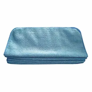 TOUGH GUY 32UV05 Microfiber Towel Blue 12 x 12 inch PK12 | AH3LLQ