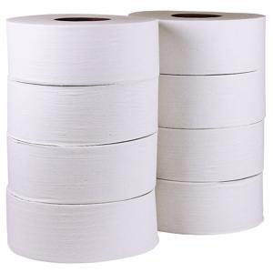 TOUGH GUY 36P063 Toilet Paper Roll, Jumbo Core, 1 Ply, 2000 ft. Length, 3 3/8 Inch Dia., 8Pk | CJ3QNZ