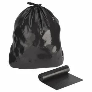 TOUGH GUY 38D110 Trash Bag 33 Gallon Black - Pack Of 100 | AC7DMY