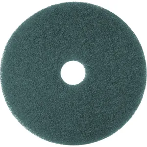 TOUGH GUY 402W05 Round Cleaning Pad, Fiber, Non-Woven, 11 Dia., Blue Color | AX3MAA