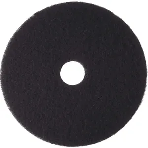 TOUGH GUY 402W16 Round Stripping Pad, Non-Woven, Black, 17 Dia. | AX3LZB