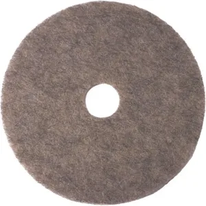 TOUGH GUY 402W20 Burnishing Pad, Round, Non-Woven, Polyester Fiber, 17 Size, Beige | AX3MRJ