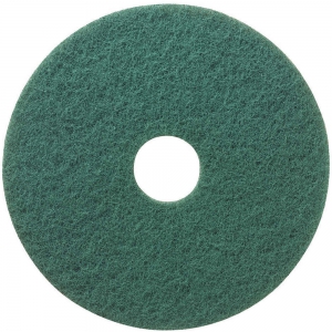 TOUGH GUY 402W26 Round Scrubbing Pad, Green, Non-Woven, Nylon Fiber, Size 11 | AX3MUF