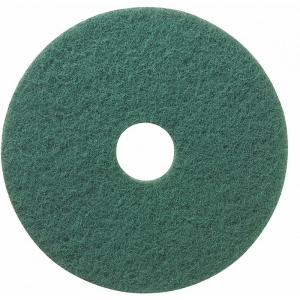 TOUGH GUY 402W28 Round Scrubbing Pad, 15 Inch, 175 to 600 Rpm, Green, 5 Pk | CD3XVH