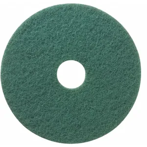 TOUGH GUY 402W28 Round Scrubbing Pad, 15 Inch, 175 to 600 Rpm, Green, 5 Pk | CD3XVH