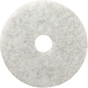 TOUGH GUY 402W54 Burnishing Pad, Round, Non-Woven, Polyester Fiber, 19 Size, White | AX3MUH