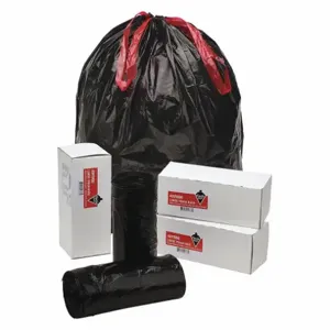 TOUGH GUY 49YW66 30 Gal. Super Heavy Trash Bags, Black, Coreless Roll of 28 | CD2LFR