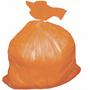 TOUGH GUY 52WX91 55 Gal. Super Heavy Trash Bags, Orange, Cored Roll of 75 | CD2LLA