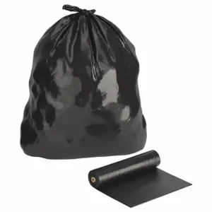 TOUGH GUY 52WX90 55 Gal. Super Heavy Trash Bags, Black, Cored Roll of 75 | CD2LKZ